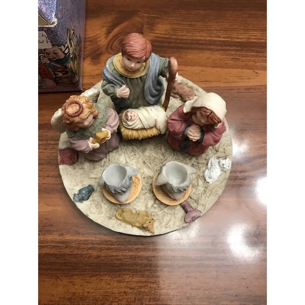cherished moments 1995‎ Nativity tea time set